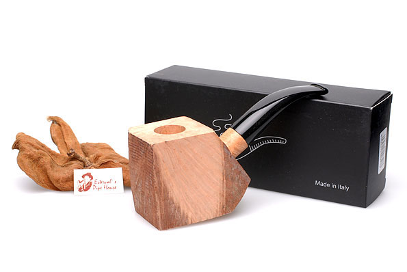 Briar wood block, Bent Mouthpiece Briar wood block, Bent Mouthpiece